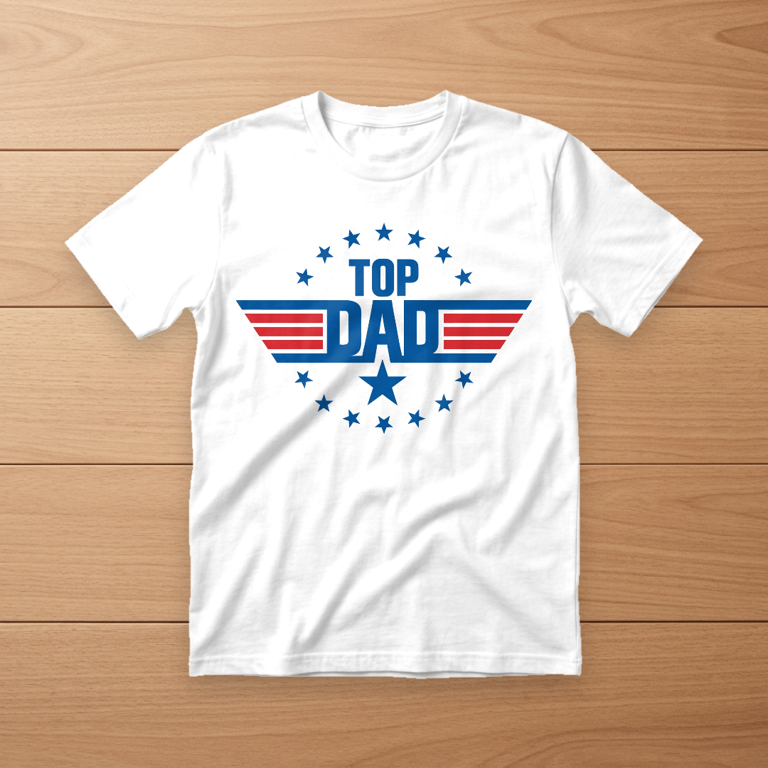 Top Dad Patriotic Retro Tee