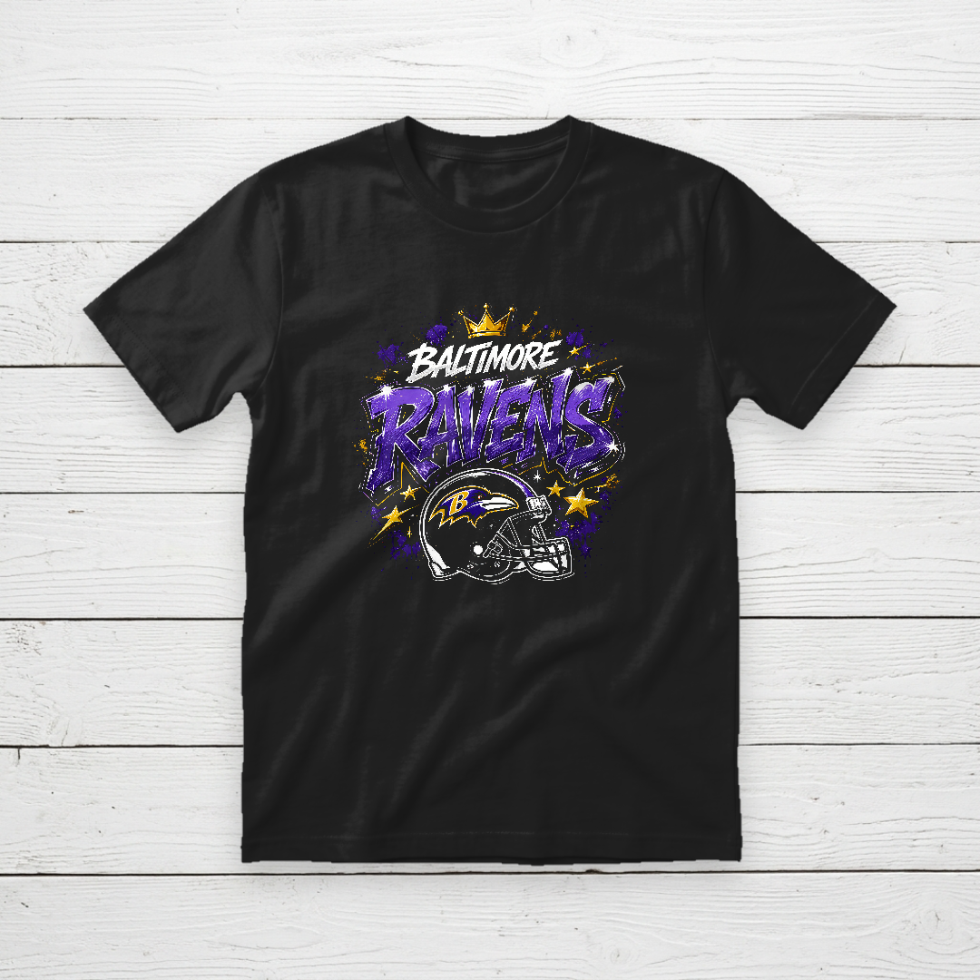 Baltimore Ravens Crown Helmet Graphic Tee