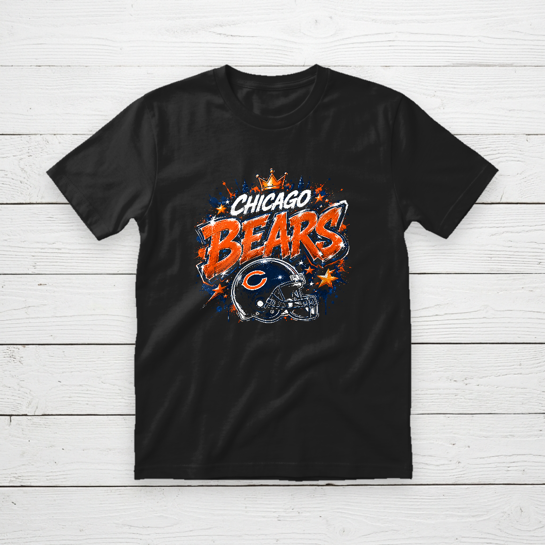 Chicago Bears Crown Helmet Graphic Tee