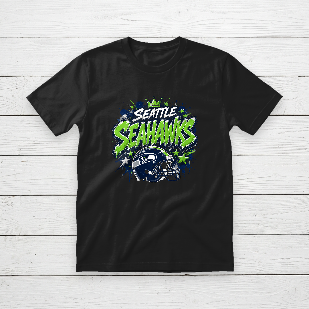 Seattle Seahawks Crown Helmet Graphic Tee